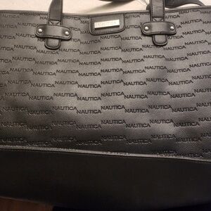 New with tags black tote Nautica
